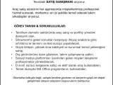 SATIŞ DANIŞMANI - MÜNHAL