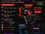Gaming Pc 22inç i5 7400 16GB RX570 8GB 500+120 HDD